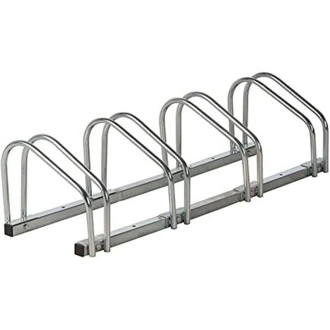 Cavalletto da pavimento per biciclette a quattro posti