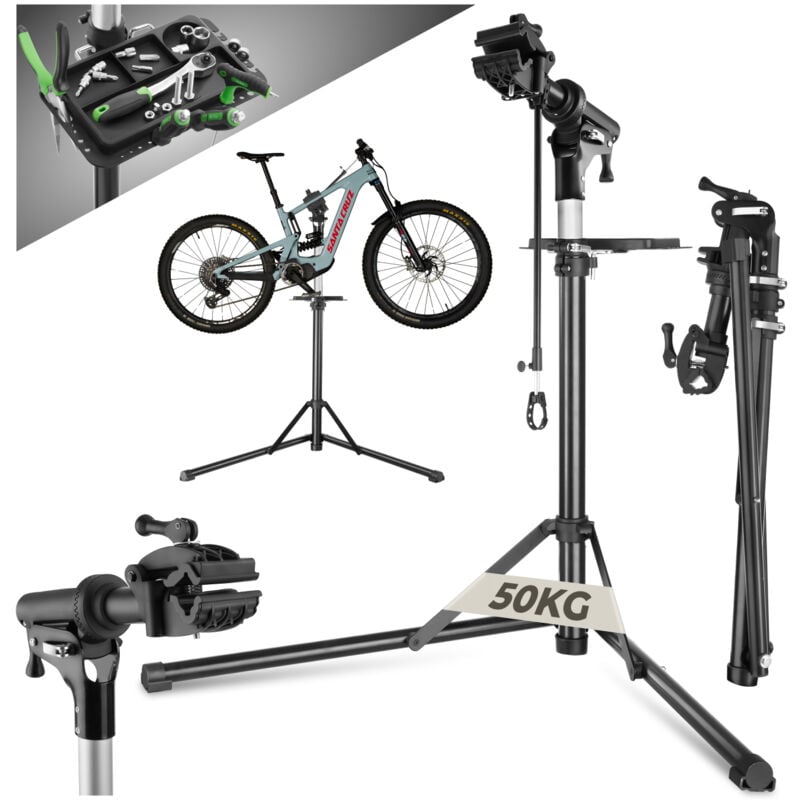 Image of Cavalletto manutenzione bici Jan fino a 50 kg. Adatto alle biciclette elettriche - Cavalletti bici, cavalletto bici, cavalletto manutenzione bici