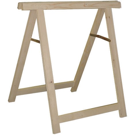 BRIXO CAVALLETTO PIEGHEVOLE IN LEGNO DI ABETE GREZZO H 75 CM