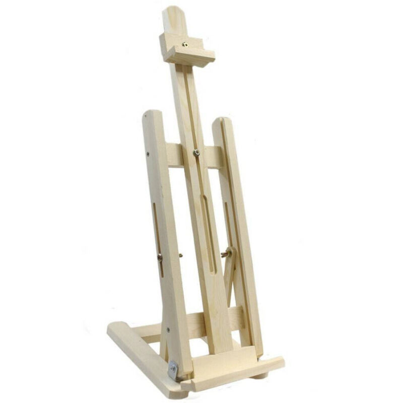 Cavalletto Pittorico Legno Inclinabile Regolabile Per Pittura Tele Quadri 50cm - - Trade Shop Traesio