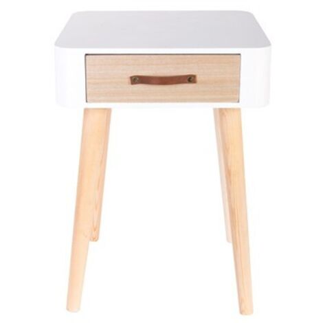 Cavallo bianco di legno con 1 cassetto Home Deco Factory