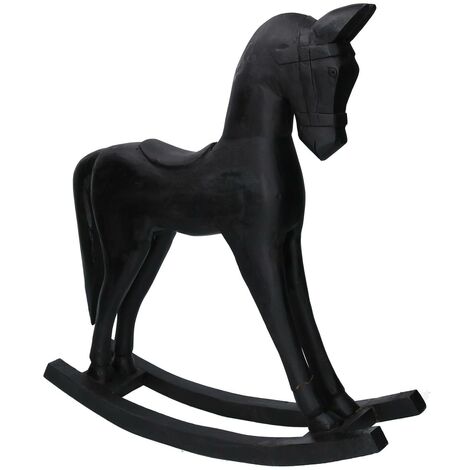 Cavallo legno nero cm36x9h39