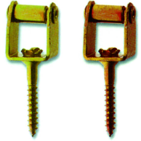 Cavallotti con rullo e vite a legno - in acciaio bronzato