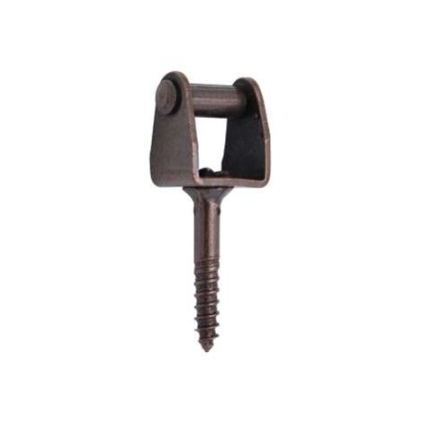 CAVALLOTTO A VITE 18MM OTTONE BRONZATO PER SERRAME