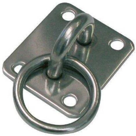 CAVALLOTTO FISSO TONDO + ANELLO 925I - ACCIAIO INOX S.MM 8,0 MM 20X 21 - 2 Pezzi