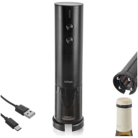Cavatappi elettrico per vino con caricabatteria 19,5 cm