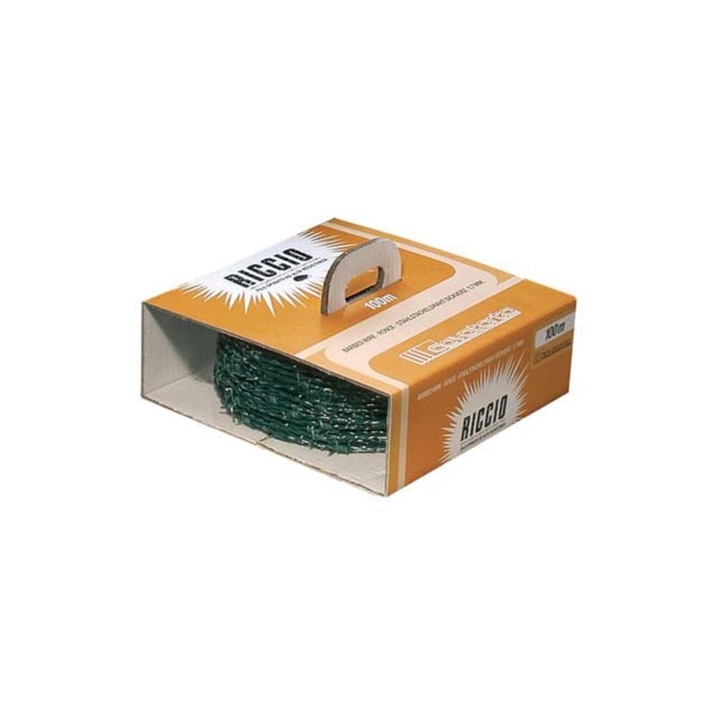 100 mt fil de fer barbele' he'risson fil d'acier galvanise' recouvert de plastique 2,1 mm re'sistant dans le temps - Cavatorta