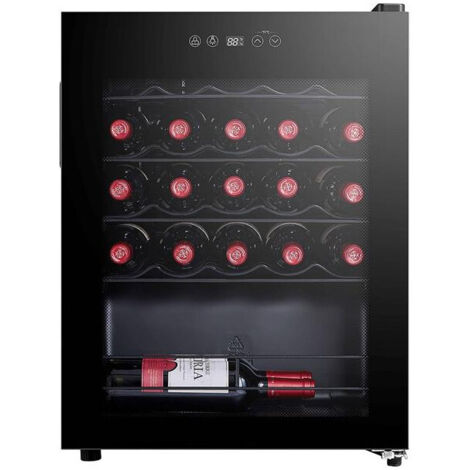 Cave à vin de service 24 bouteilles – Température réglable +4°C à +18°C – Porte vitrée anti-UV – Éclairage LED économique – Caviss - S124MMEG
