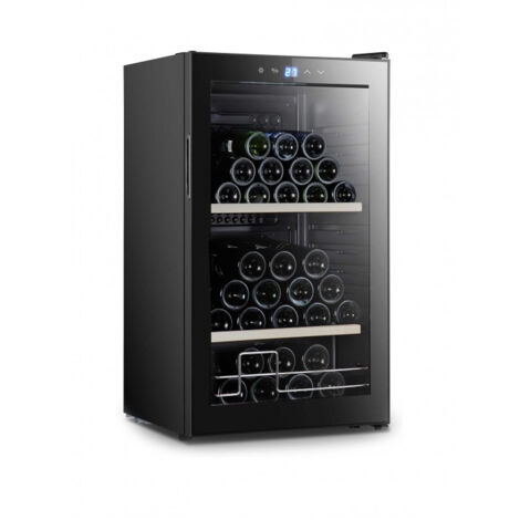 Cave à vin de service 39 bouteilles – Design noir – Éclairage LED – Système anti-vibration – Régulation électronique – La Sommeliere - SLS41