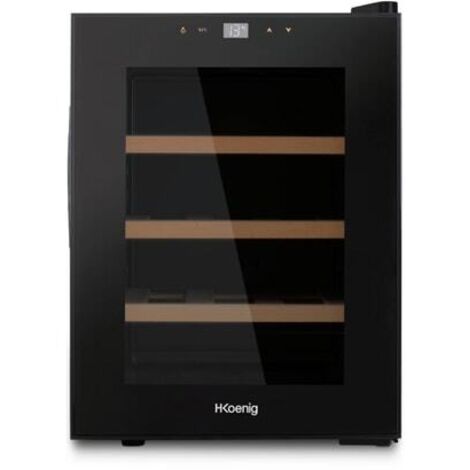 Cave à vin de vieillissement 12 bouteilles – Température réglable 11-18°C – Système anti-vibration – Éclairage LED – 34,5x48x47 cm – Koenig