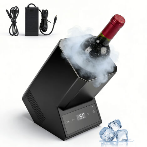 Cave à vin pour 1 bouteille Diamètre Max. 9cm 87W Cave à Vin Température Réglable de 5 à 18°C Commande tactile, Affichage Mini Réfrigérateur
