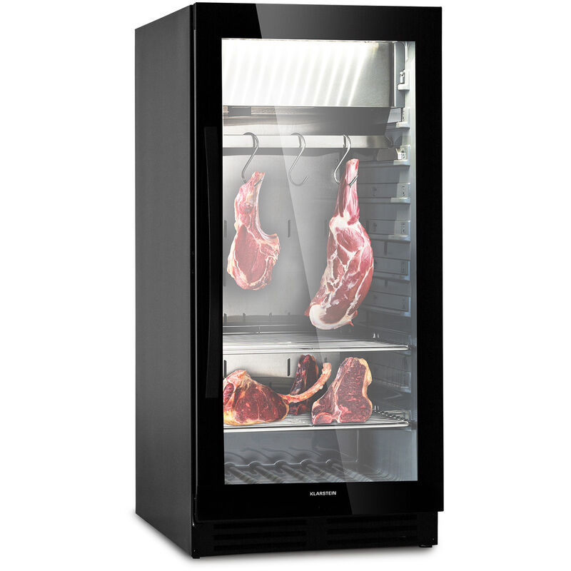 Klarstein - Cave de maturation steakhouse pro 233 onyx - pour viande - 1 zone - 233 l - 1-25°c touch panorama