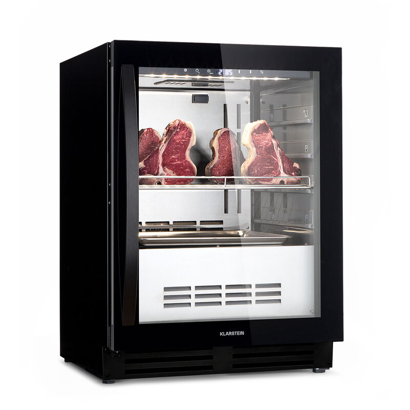 Klarstein - Cave de maturation steakhouse pro 98 onyx - pour viande - 1 zone - 98 l - 1-25°c - touch panorama