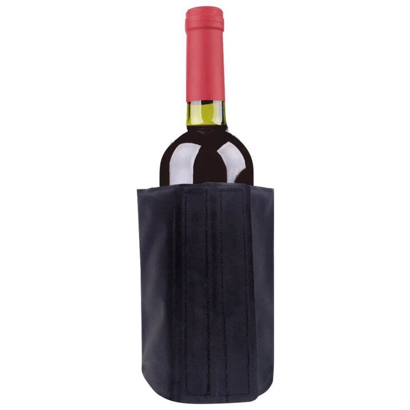 Cave à vin avec velcro Noir