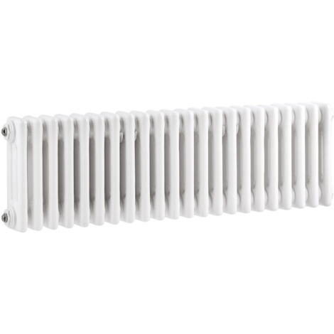 Caverswall Triple Column Traditional Radiator 300 x 999mm, High Gloss White