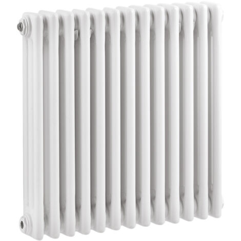 Caverswall Triple Column Traditional Radiator 600 x 605mm, High Gloss White