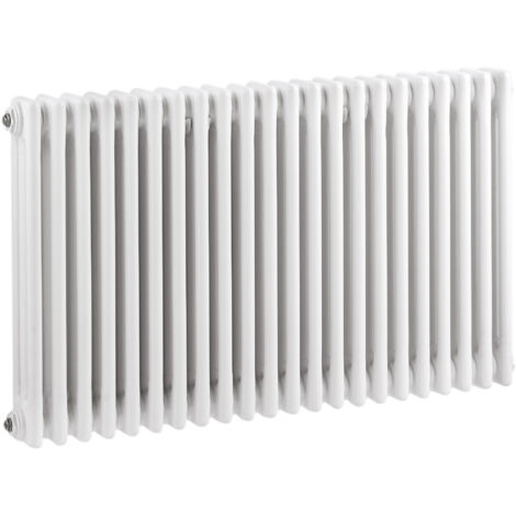 Caverswall Triple Column Traditional Radiator 600 x 999mm, High Gloss White