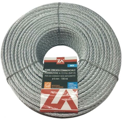 24x Filo di Ferro Zincato, Set di Bobine, da Giardino, Cavo Metallico  Sottile, L:50 m, D: 1 mm, Argento