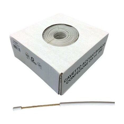 Cavetto acciaio ottonato biancone mm 4,5 mt 200