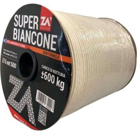 CAVETTO ACCIAIO ZINCATO SUPER BIANCONE - MM 5,0 MT 500 - 1 pezzo