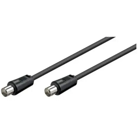 cavetto antenna tv spinotto 9.5mm maschio-maschio nero 5 mt