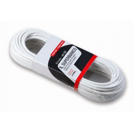 Cavetto Stendibiancheria in Acciaio Plastificato Bianco - Ø5 mm x 20 metri