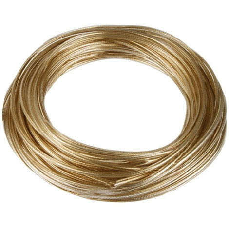 CAVETTO STENDIBIANCHERIA OTTONE PLASTIFICATO  Ø mm. 4 - mt. 100