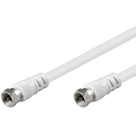 cavetto tv antenna satellitare connettore f cavo parabola bianco 5 mt