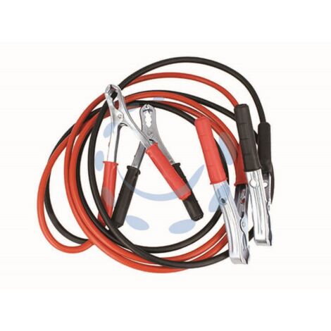 CAVI COLLEGAMENTO AUTO - MT.2,5 SEZIONE MMQ.16 - PINZE ROSSO+NERO 120AMP