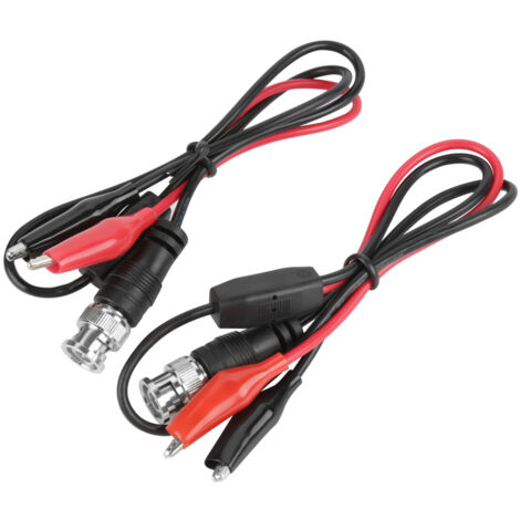 cavi di prova per oscilloscopio, connettore BNC maschio Q9 a doppia clip a coccodrillo, 0,5 m