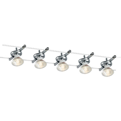 Cavi METRO cromo cinque lampadine MR16