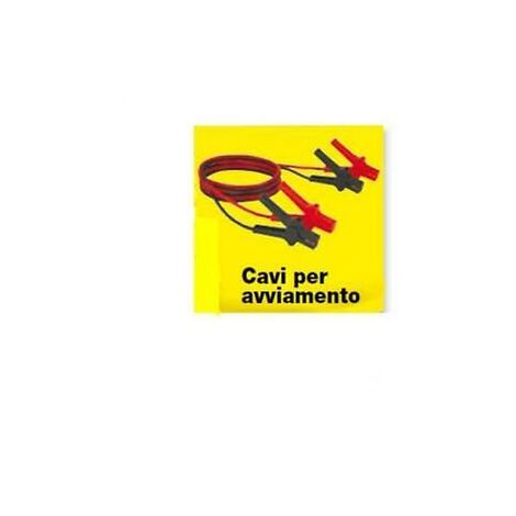 CAVI BATTERIA AVVIAMENTO AUTO CAMION CARAVAN CAVO MT 3 MM 16 PINZE 300A  (20762)