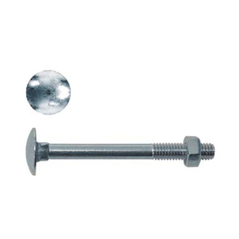 Cavicchie acciaio testa tonda con dado - ø mm.6x40...