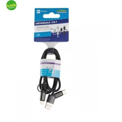 Cavo 3 in 1 Handy 1 m bianco