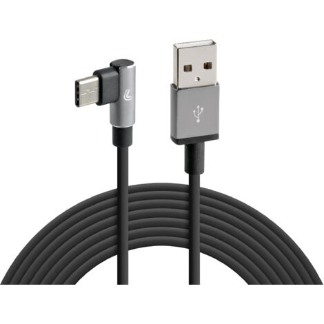 Cavo 90° Usb Usb Type-C - 200 cm - Nero