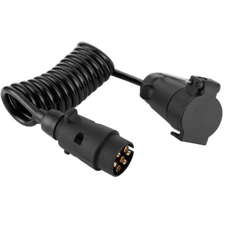 Cavo a molla da 2 m Cavo a 7 pin per presa per rimorchio Connettore cablaggio adattatore per roulotte