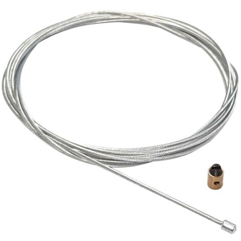cavo acceleratore Ø3x3MM Ø1.2MM 2.50M + serrafilo serracavo Ø5x6mm filo compatibile con Dellorto carburatore minimoto moto ciclomotore scooter