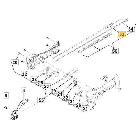 Cavo acceleratore ORIGINALE STIGA decespugliatore ABR32 - ABR42 118803985/0