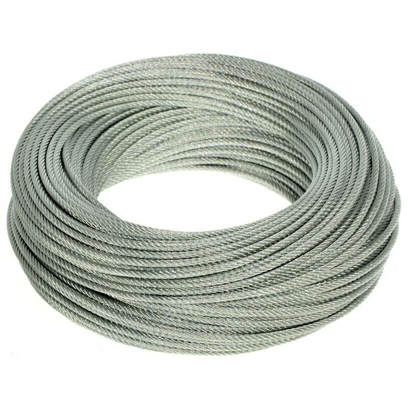 Cavo acciaio antigiro d. 3,6 mm x 100 mt per