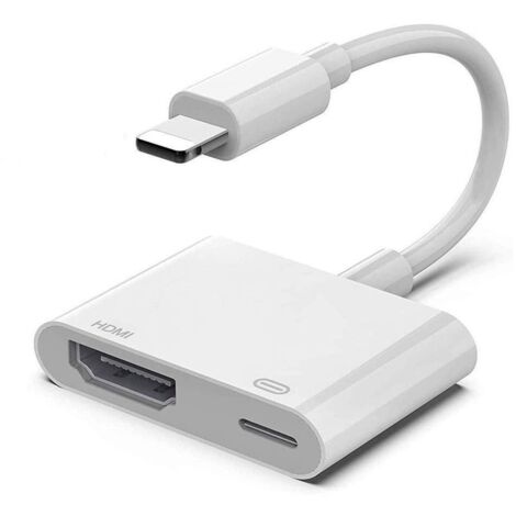 Cavo adattatore compatibile con iPhone a HDMI, adattatore AV digitale, connettore TV HD 1080P compatibile con iPhone 14 Pro Xs Max XR X 8 7 6 6S Plus, iPad a monitor proiettore TV.