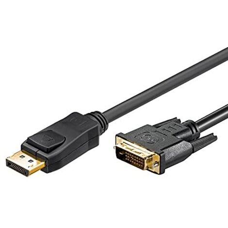 Cavo adattatore DisplayPort™/DVI-D dorato, Spina DisplayPort™ Spina DVI-D Dual Link (24+1 pin). Lunghezza del Cavo 1 m