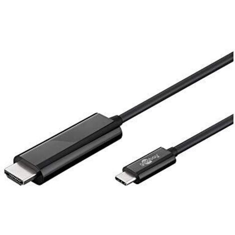 Cavo adattatore USB-C™- HDMI, 4k @ 60 Hz, 1,80 m, nero, Spina USB-C™   connettore HDMI™ (tipo A). Lunghezza del Cavo 1.8 m