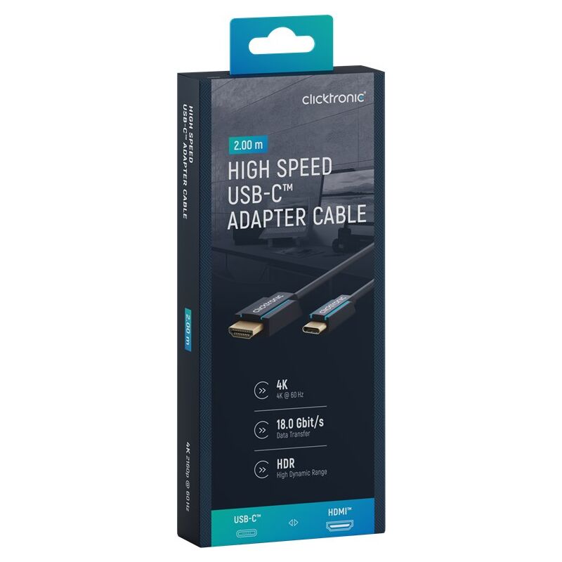 Cavo Clicktronic usb-c - hdmi 2.0 4K 60Hz 2m