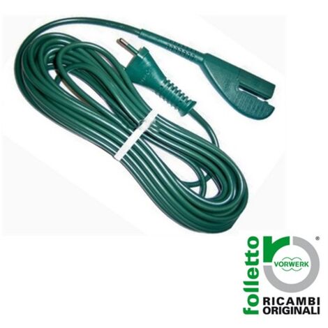 CAVO ALIMENTAZIONE ASPIRAPOLVERE FOLLETTO VK135 136 ORIGINALE 7MT
