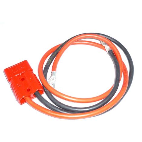 Cavo alimentazione batteria con spina Anderson rossa SB175 e occhielli M10 L 4 m