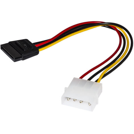 CAVO ALIMENTAZIONE MOLEX-SATA M/F SATA 15PIN MOLEX 4POLI CAVO 0,15MT