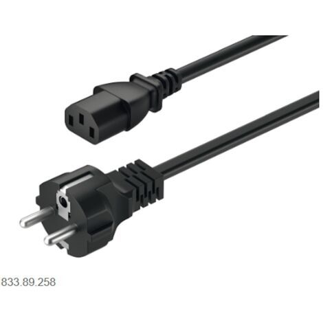 CAVO ALIMENTAZIONE PER DRIVER 240W HAFELE CON SPINA EU NERO DA MT.2 833.89.258