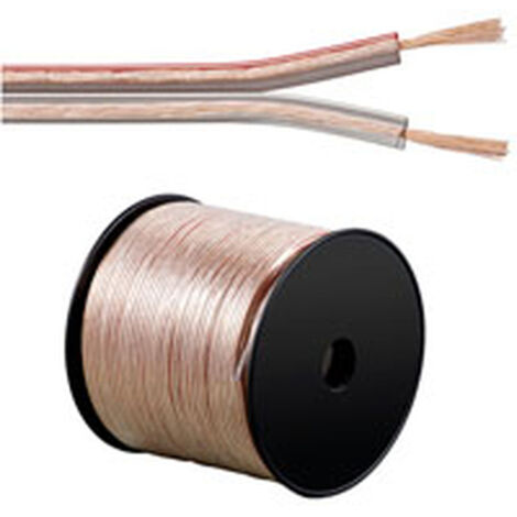 cavo altoparlantie audio piattina 2x1,50 cca trasparente 100 mt