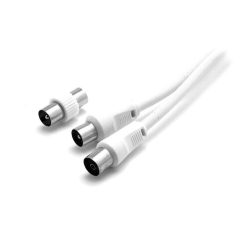 CAVO ANTENNA CON SPINA E PRESA 75 OHM IEC 300CM BI