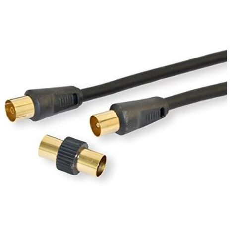 CAVO ANTENNA CON SPINA E PRESA GOLD 75 OHM IEC 200